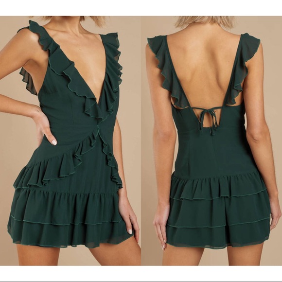queen b ruffle skater dress